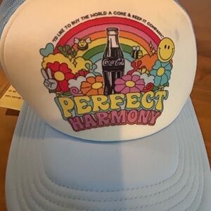 NWT AE Coca-Cola Perfect Harmony Blue Trucker Hat